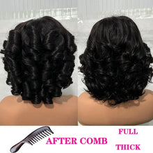 100% Vietnamese Raw Hair Wigs 250 Density Ombre Double Drawn Bouncy Curly Loose Wave 13x4 HD Lace Front Glueless Wig Pre Plucked
