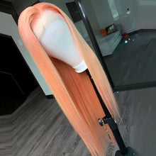 Light Orange Synthetic Lace Front Wig Glueless Daily Wear
