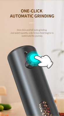 1 pièce/2 pièces mini moulin à poivre automatique rechargeable par USB, moulin à sel et à poivre à mouture réglable pour épices de cuisine