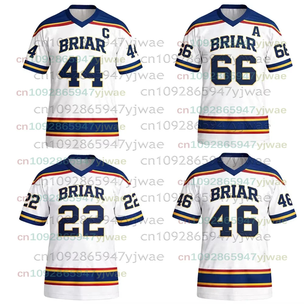 Off Campus Briar University Jersey Graham 44 22 DI LAURENTIS 66 Tucker46 T-shirt V-neck Short Sleeve Men Women Tees 3D Print Top