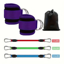 6-Piece Leg Resistance Band Set for Hip Strength Training, Running, Fitness, Ankle Resistance Bands, Yoga, Glute Training, Elastic Bands for Fitness Strength Training, Three-Tube Leg Training Resistance Bands, Leg Resistance
