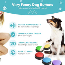 Dog Communication Buttons Voice Recording Button for Pet Training Buzzer 30 Second Record Playback Funny Gift for Talking Pet