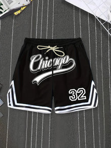Summer 2025 new 3D digital 32 print casual, fashionable, sporty, soft, comfortable, lightweight and breathable men's shorts