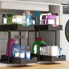 New 2 Tier Under Sink Organizer, Pull Out Sliding Rack, Multi-Function Shelf for Kitchen Bathroom,Space Saving Cabinet Organizer