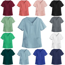 Elastic Quick-dry Medical Work Clothes Tops Dentist Veterinary Work Uniform Unisex Healthcare Nurse Clothing Scrun Women Mens