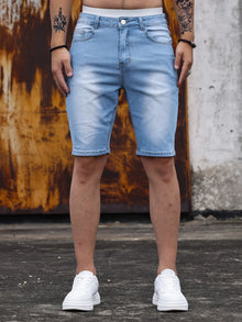 Men Jeans Shorts Strecth Washed Vintage Distressed Pockets Button Basics Straight Denims Streetwear 2025 Summer Short Pants