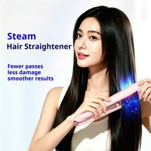 Steam Hair Straightener, Steam Sesh, Steam Reduces Damage, Nourishes Hair & Expedites Straightening, Flat Iron with Press Smooth
