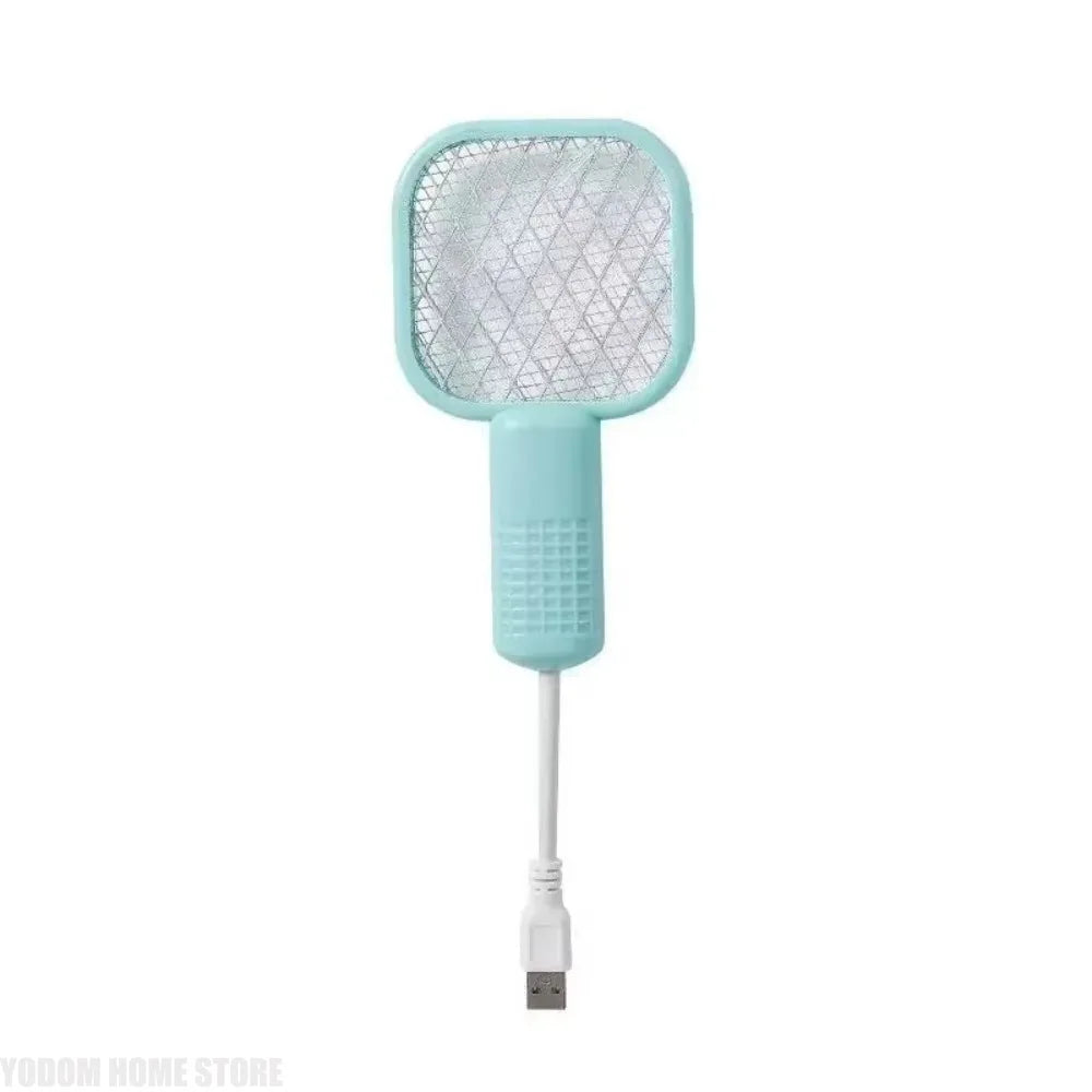 2-in-1 USB Mosquito Killer Lamp Electric Mosquito Swatter Purple Light Mosquito Trap Portable Insect Killer for Home Outdoor Cam