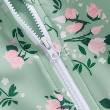 Toddler Children Baby Girl Long Sleeve Swimsuit Floral Print Half Zipper Non-Pilling Rash Guard Swimwear Sunhat Sets