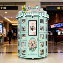 Customize Supplier Factory 30-grid Flower Cabinet Outdoor Fresh Floral Flower Bouquet Vending Machine with 32-inch Touch Screen