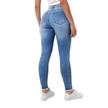 Women Pencil Pants Hole Jeans Streetwear Washed Ripped High Waist Vintage Stretch Distressed Denims Female Ankle Length Trousers