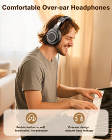 New Bee Wired Professional Studio DJ Headphones With Microphone Over Ear Hi-Res Studio Monitor Music Headset Earphone