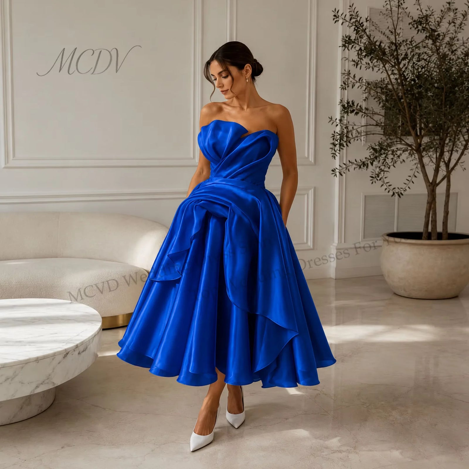 Midi Simple Wedding Dress 2026 Organza A Line Bridal Gown Corset Back Short Reception Dress Civil свадебное платье Customized