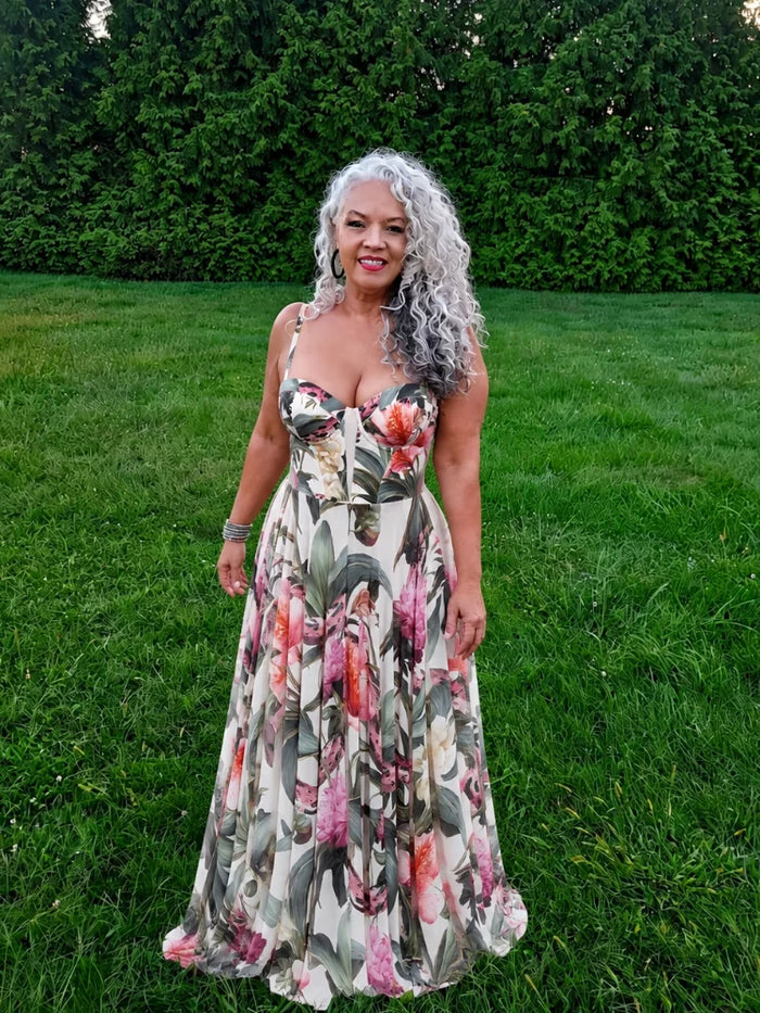 Robe longue de vacances pour femme, sexy à imprimé floral, décolleté en cœur, sans manches, robe de soirée, dos nu à nouer, nouvelle robe d'été pour femme