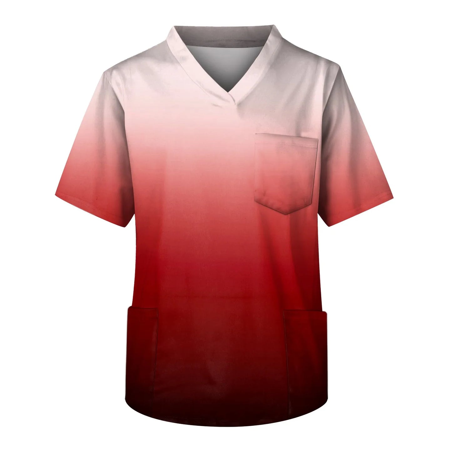 Men 's Nurse Uniforms Pet Shop Doctor Set Medical Dentist Overalls Summer Lab Workwear Short Sleeve Gradient Print Nursing Top