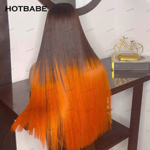T2/350 Ginger Color Silky Straight 13×4/13×6/360 HD Transparent Lace Frontal Wigs Preplucked For Women Glueless Wigs Human Hair