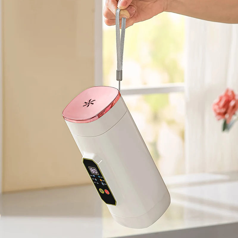 Portable Hot Water Boiler Brew Milk Tea Cup Electric Kettle Insulation Heating Temperaure Adjustable Health Pot Stew Slow Cooker