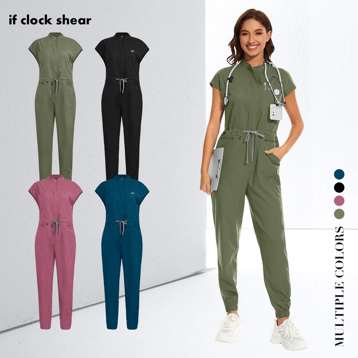 Medical Jumpsuits Scrubs Nurse Uniforms Women Men Nursing Workwear Beauty Salon Work Clothes Pet Clinic Surgical Scrubs Uniforms