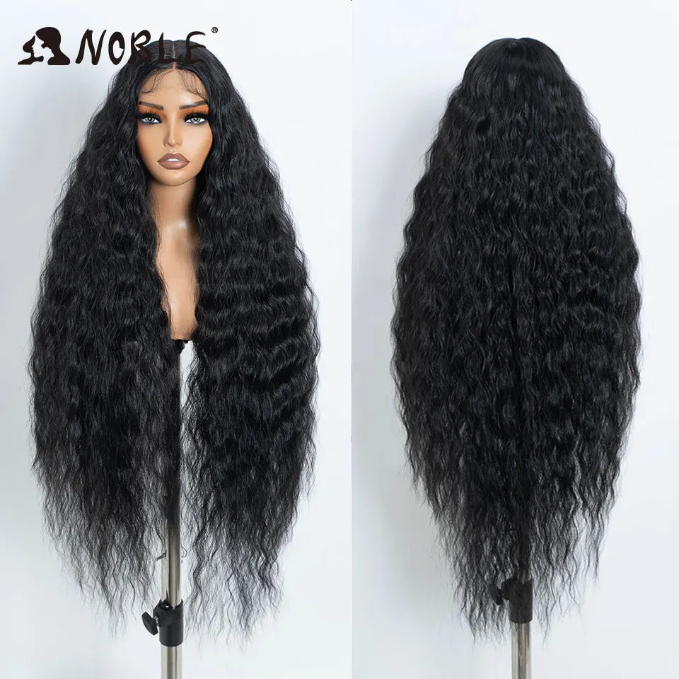 Noble Cosplay 42 Inch Blonde Ombre Synthetic Lace Front Wig