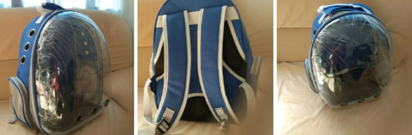 Pet carrying bag space  Space capsule dual-shoulder backpack  Breathable transparent backpack  Cat and dog transportation bag
