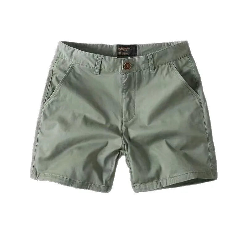 Loose Men's Fashionable High Street Summer Sports Shorts Casual Straight Leg Pants Comfortable Breathable Cotton Blend