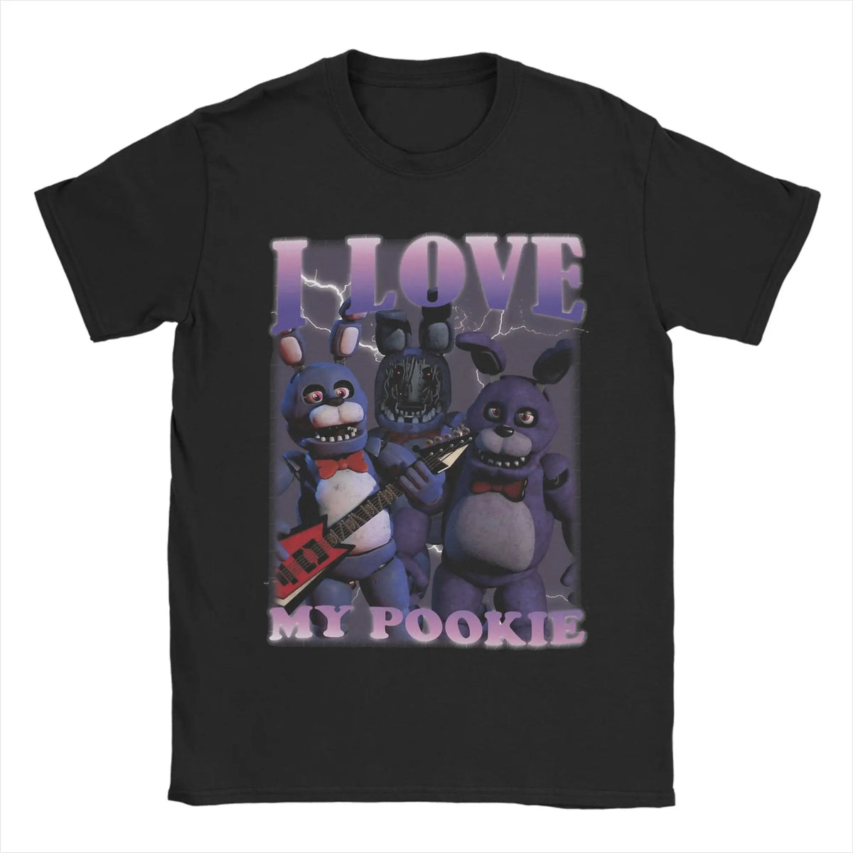 Men's T-Shirt FNAF At Freddys Amazing Cotton Tee Shirt Short Sleeve  T Shirts Crewneck Tops Plus Size
