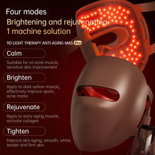 Home Use Red Light Therapy LED 4 Colors Facial Mask Skin Moisturize Rejuvenation Wrinkle Removal Anti Acne Shrink Pores Salon