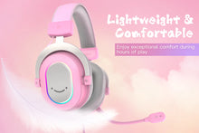 FIFINE Gaming Headset with RGB/7.1 Surround Sound/MIC/Line control,USB Over-ear Headphone for Gamer/PC/PS4/PS5 Ampligame H6P