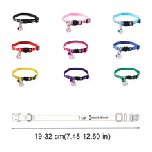 Adjustable Pet Cat Collar Quick Release Safety Buckle Anti-lost Cat Necklace Cat Pattern with Cat Face Pendant Bell