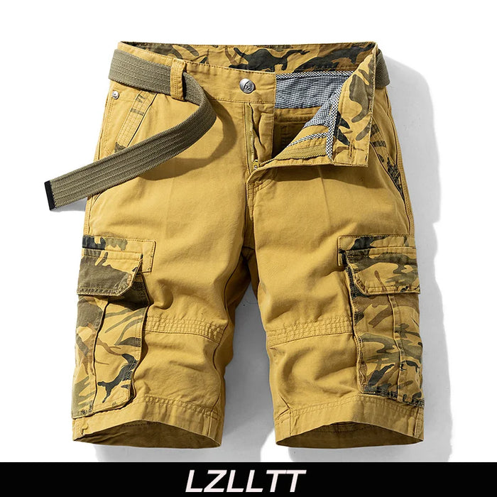 Nouveau short cargo camouflage pour homme, short de plage en coton multi-poches, short de jogging décontracté pour homme printemps, dropshipping