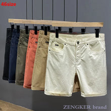 Summer plus size shorts men's loose oversized breeches middle pants thin section stretch men cotton casual shorts 42 44 46