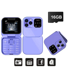 SERVO i16 Pro 4G LTE Mini Flip Mobile Phone Dual SIM Standby Call Recording Speed Dial FM Radio Blacklist Small Fold Cellphones