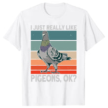 Pigeon Pigeoff Bird Birdwatcher Birdwatching T-shirt Cute Funny Graphic T-shirt Men Tshirt Cotton Loose Oversized T Shirt