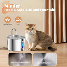 Stainless Steel Cat Water Fountain with 4 Filters, 2.2L/74oz Pet Automatic Water Fountain, Ultra Quiet Water Pump, Easy to Remov