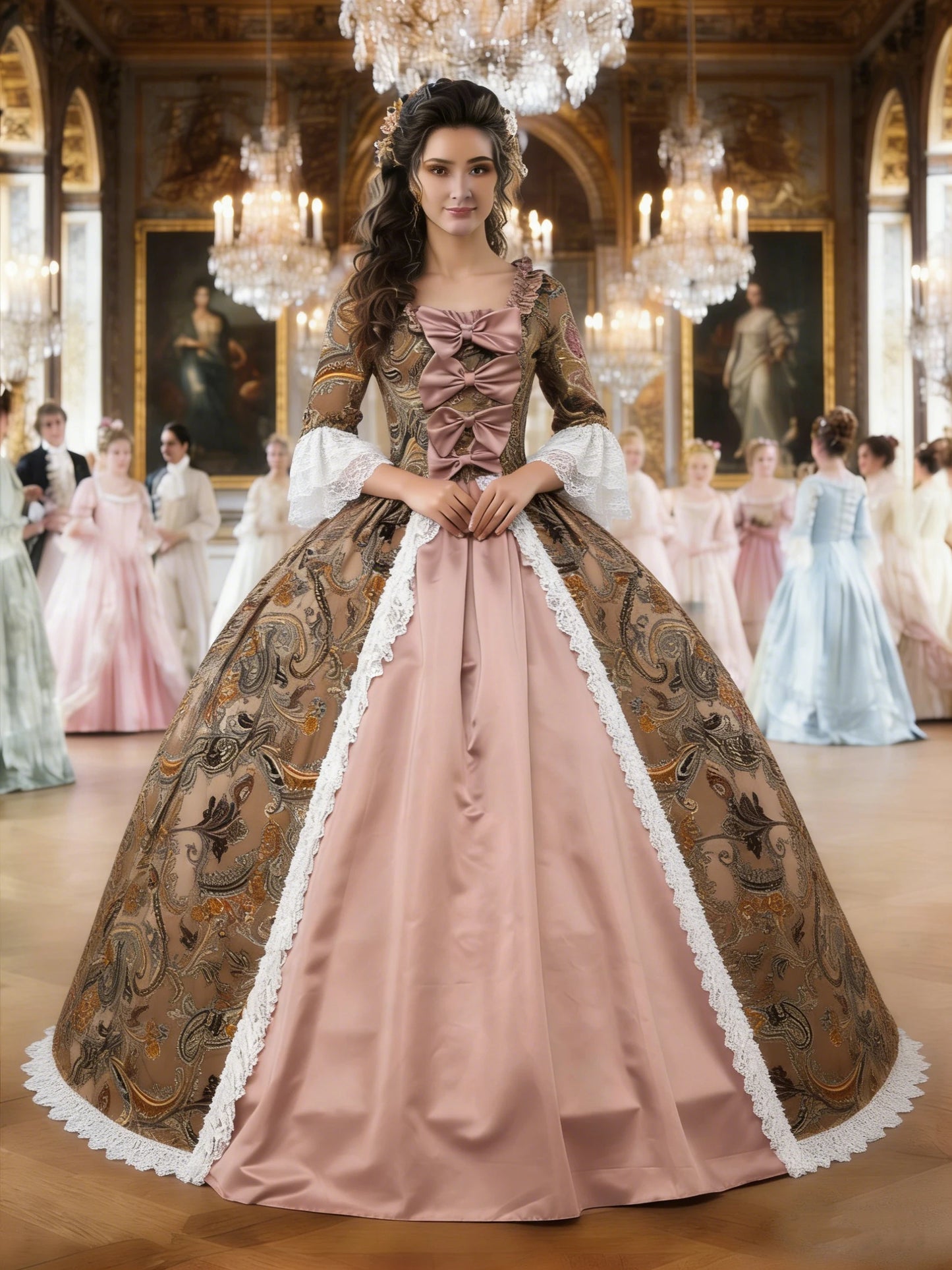 18th Century Women Marie Antoinette Dresses Long Victorian Rococo Gowns Historical Theater Clothing