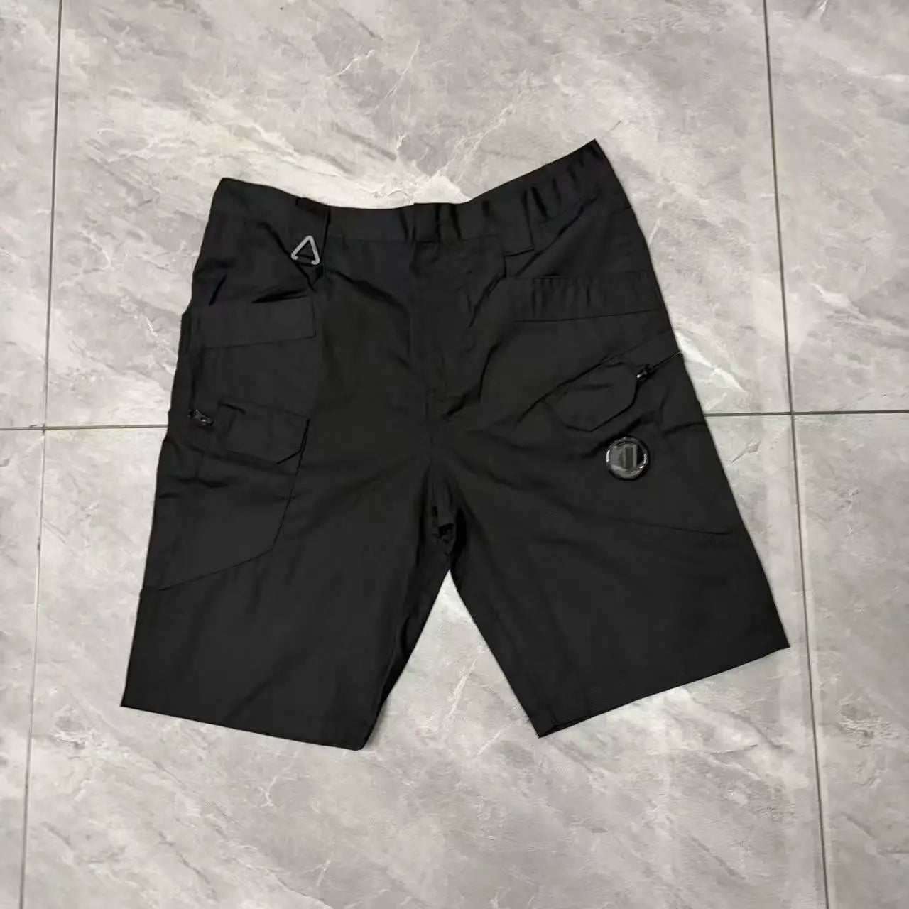 Charge shorts, sports pants, men's slim fit high waisted zipper pocket five quarter pants, casual shorts, outdoor hiking pants