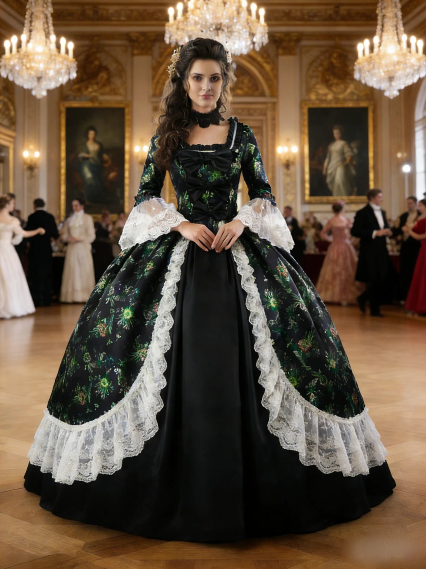 18th Century Women Marie Antoinette Dresses Long Victorian Rococo Gowns Historical Theater Clothing