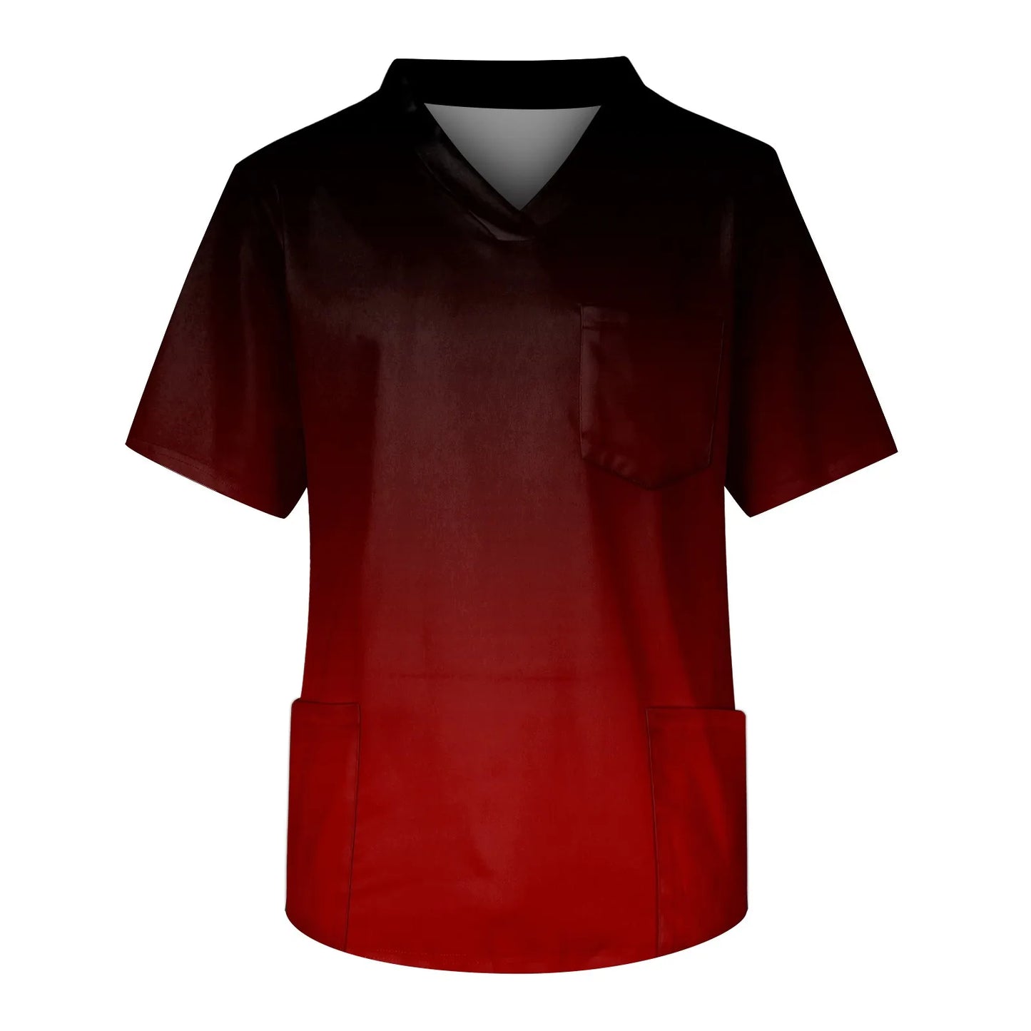 Men 's Nurse Uniforms Pet Shop Doctor Set Medical Dentist Overalls Summer Lab Workwear Short Sleeve Gradient Print Nursing Top