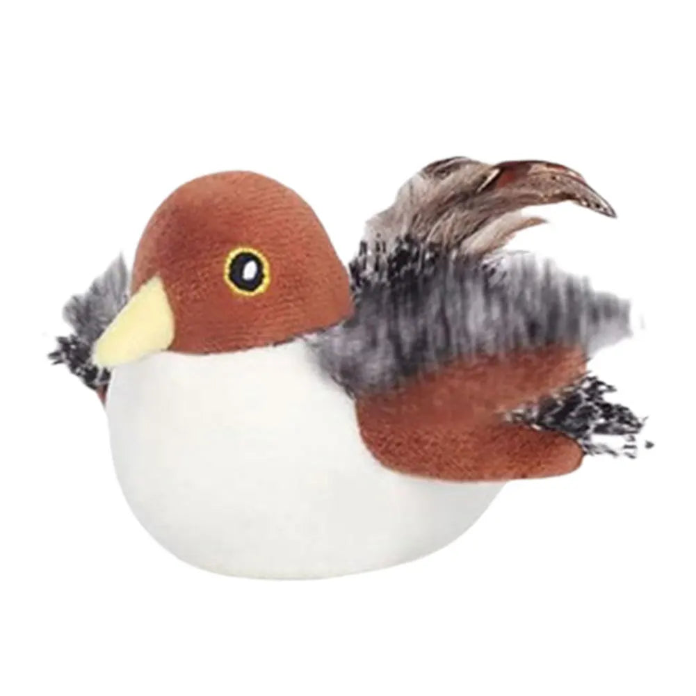Flapping Wings Sparrow Toys Rechargeable Simulated Chirping Bird Cat Toy Bird Chirping Cat Toy for Indoor Cats