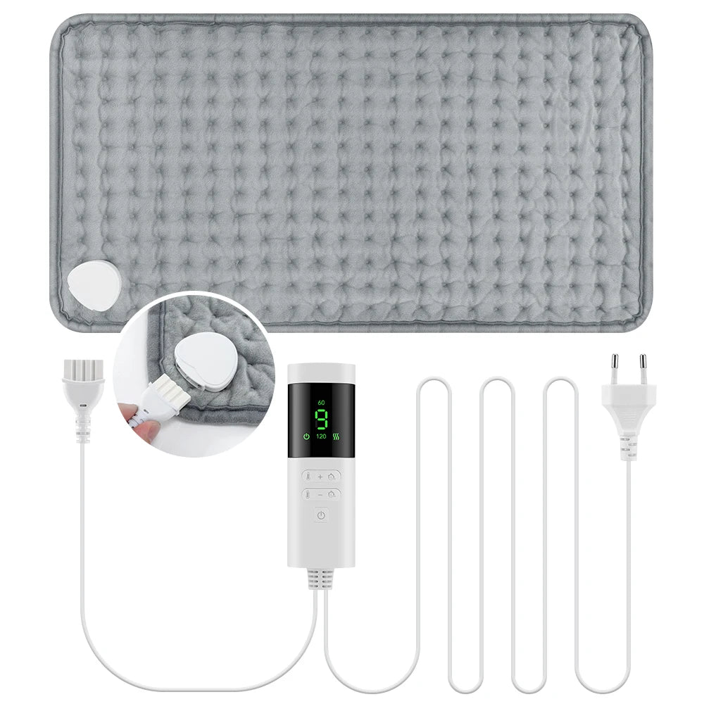 60x30CM Electric Heating Pad with 9 Levels Constant Temp 4 Modes Timer Body Warming Thermal Mat for Leg Abdomen Hand Thermal Mat