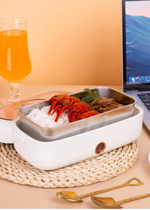 USB Electric Heated Lunch Box Stainless Steel School Student Travel Picnic Car 12V 24V Heating Food Warmer Container 220V Office