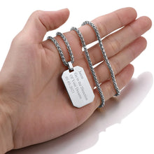 U7 Stainless Steel Custom Data Engrave ID Medical Alert Tag Necklace Men Women First Aid Allergy Infomation Emergcy Med Jewelry