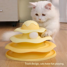 3-Layer Cat Turntable Toy Interactive Pet Cat Toy Tower Tracks Cat Toy Educational Play Indoor Cat Teaser Durable Polypropylene
