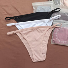 5Pcs/set Cotton Panties Women Low Waist Adjustable Metal Slider Straps Bikini Briefs Breathable No Show Ladies Daily Underwear