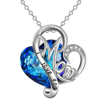 Huitan Mother's Day Necklace for Mom Luxury Trendy Craved Pendant Necklace Pink Flower Aesthetic Neck Accessories Love Jewelry