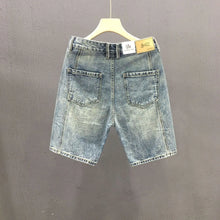 Mens Denim Shorts 2026 Slim Fit Light Blue Summer
