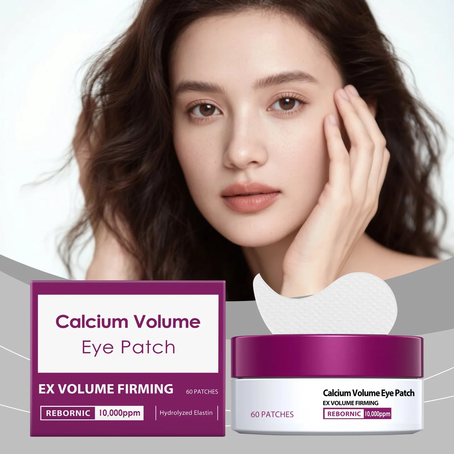 Eye-Lift Calcium Patches Instant Volume Boost & Brightening,Refreshing Hydrogel Mask for Tired Eye,Vegan & Cruelty-Free Skincare
