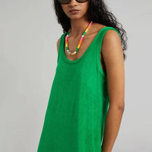 Fashion Chic Elegant Summer Dresses Woman Terry Cloth Casual O-Neck Sleeveless Basic Long Maxi Dresses Vestidos De Mujer