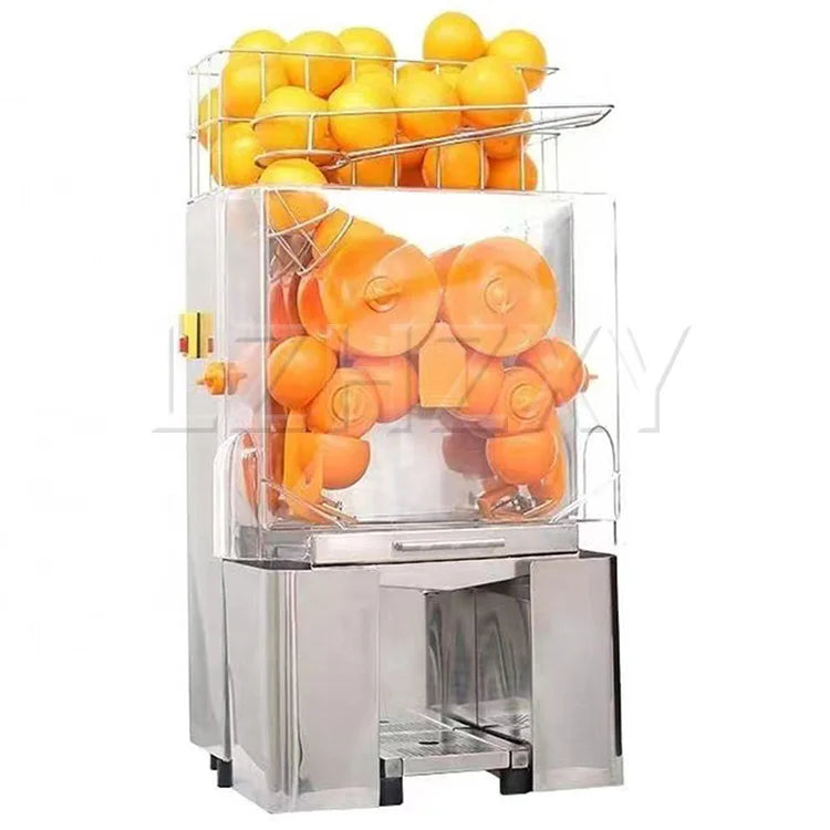 Commercial Orange Juicer Machine 120W Automatic Juice Extractor Stainless Steel Orange Squeezer 20 Oranges/Minute
