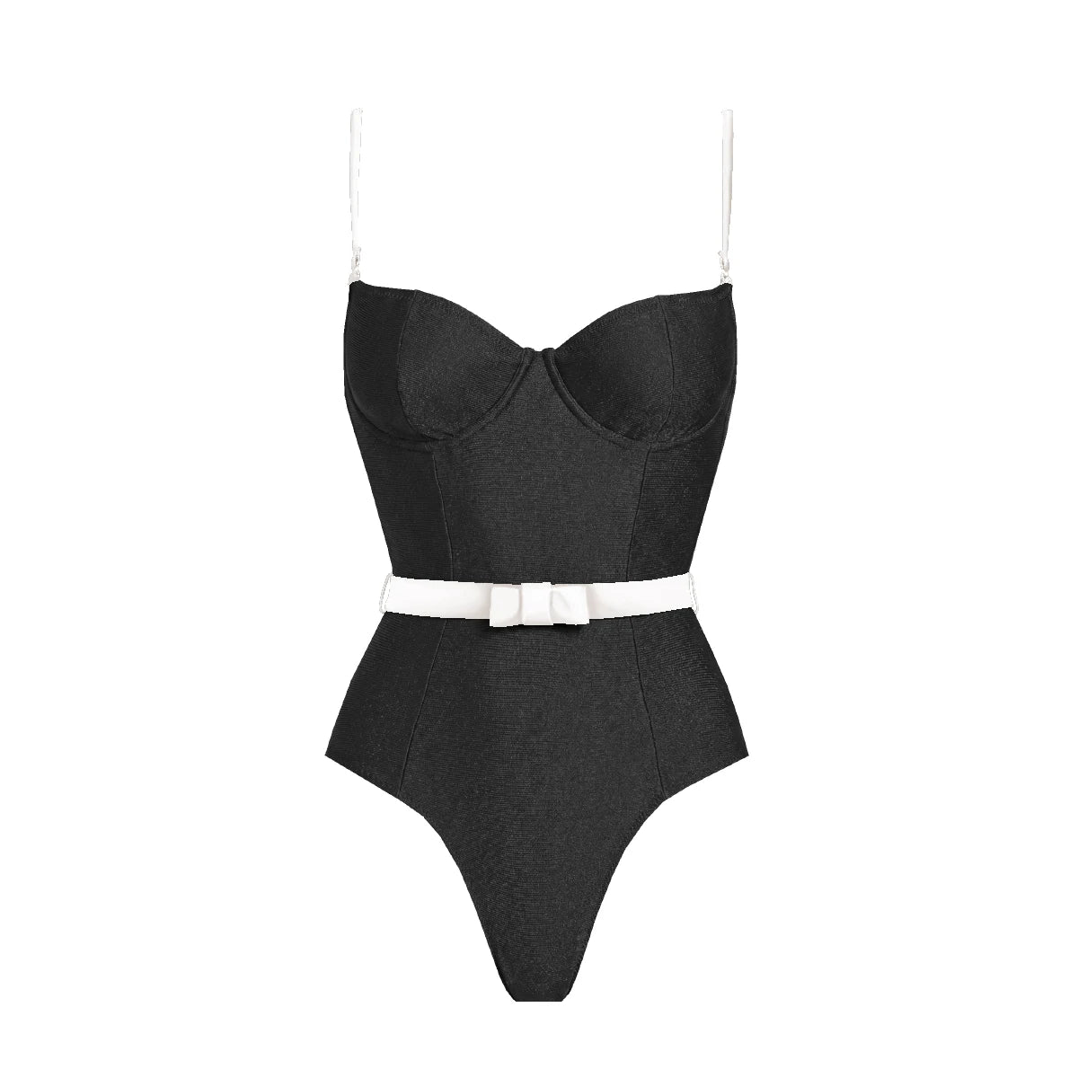 Printed One Piece Swimsuit With Skirt Strappy Bandeau Women